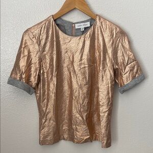 Misha Nonoo copper metallic blouse 0